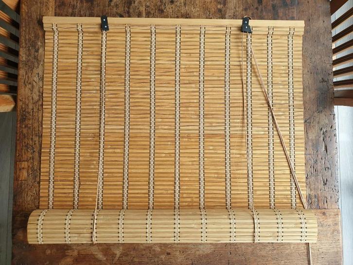 Bamboe rolgordijnen - 3 stuks, Huis en Inrichting, Stoffering | Gordijnen en Lamellen, Zo goed als nieuw, 200 cm of meer, 50 tot 100 cm