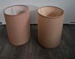 Lampenkap 2x camelkleur, Ophalen, 25 tot 50 cm, Beige, Rond