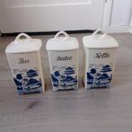 Drie Vintage potten hoogte 16 cm, Antiek en Kunst, Antiek | Keukenbenodigdheden, Ophalen of Verzenden