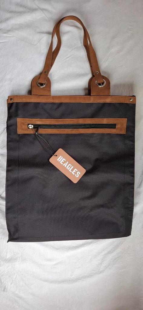 Boodschappentas zwart Beagles 2 stuks, Sieraden, Tassen en Uiterlijk, Tassen | Damestassen, Nieuw, Shopper, Zwart, Ophalen of Verzenden