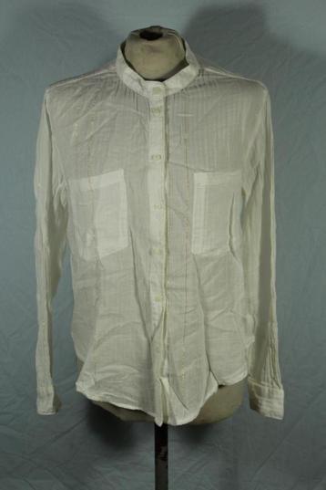 Witte blouse.Gouden glitterdraad.Mt 34.Merk Logg beschikbaar voor biedingen