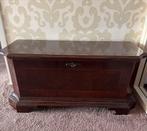 Antieke houten kist, Ophalen, Minder dan 50 cm, Gebruikt, Met klep(pen)