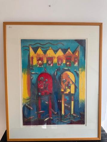 Marianne Aalman Zeefdruk 'Kade and Castle' beschikbaar voor biedingen