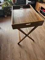 Houten bijzettafel, Huis en Inrichting, Tafels | Bijzettafels, Gebruikt, Landelijk, Rechthoekig, Ophalen