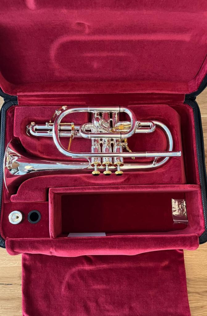 Besson presige cornet, Muziek en Instrumenten, Blaasinstrumenten | Overige, Nieuw, Koperblazer, Met koffer of draagtas, Ophalen
