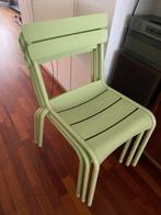 3 gebruikte Fermob Luxembourg stoelen, Ophalen, Gebruikt, Aluminium, Stapelbaar