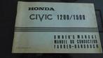 Honda Civic 1200 / 1500, Handleiding, Verzenden