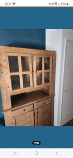 Buffetkast, Louvre deuren, glas en lades hout, Ophalen, 100 tot 150 cm, 150 tot 200 cm, 25 tot 50 cm