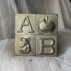 Vintage Zilveren Stapelblokken ABC, Ophalen of Verzenden, Gebruikt, Overige typen