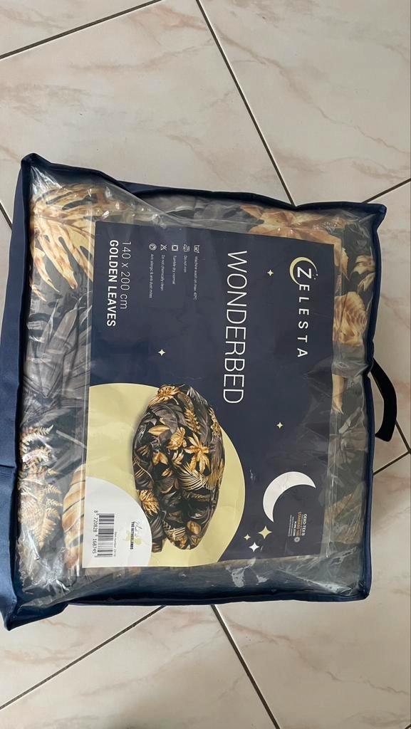 Zelesta Wonderbed Golden Leaves 140x200 cm, Huis en Inrichting, Slaapkamer | Beddengoed, Nieuw, Deken of Dekbed, Eenpersoons, Overige kleuren