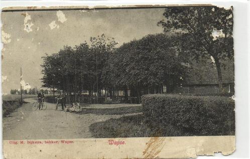 Wapse. - dorpsgezicht - alleen toplaag - B-keus, Verzamelen, Ansichtkaarten | Nederland, Ongelopen, Voor 1920, Ophalen of Verzenden