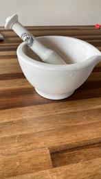 Witte Vijzel met Stamper van Mason Cash, Huis en Inrichting, Ophalen, Nieuw