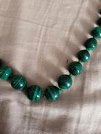 Groene Malachiet Ketting, Ophalen of Verzenden, Zo goed als nieuw, Steen of Mineraal, Met edelsteen