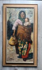 Edmond von Sijben (1876-1970) - Moeder en kind  in draagdoek, Ophalen of Verzenden