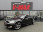 BMW 120i Cabrio Xenon Leer Sportint Stoelvw Airco Cruise PDC, Auto's, BMW, 1-Serie, Zwart, 4 cilinders, Cabriolet