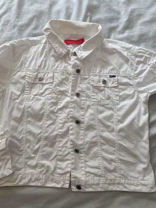Leuk wit katoenen zomerjasje, Kleding | Dames, Jassen | Zomer, Zo goed als nieuw, Maat 42/44 (L), Wit, Ophalen of Verzenden