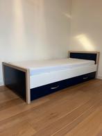 1-persoonsbed (Vroomshoop) inclusief lattenbodem + 2 lades, Ophalen, 85 tot 100 cm, Zo goed als nieuw, Lattenbodem