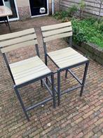 2 mooie barkrukken voor buiten, Huis en Inrichting, Barkrukken, Ophalen, Zo goed als nieuw, 90 cm of meer, Metaal