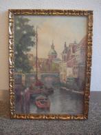 aquarel j ce blanc amsterdams stadsgezicht, Ophalen of Verzenden