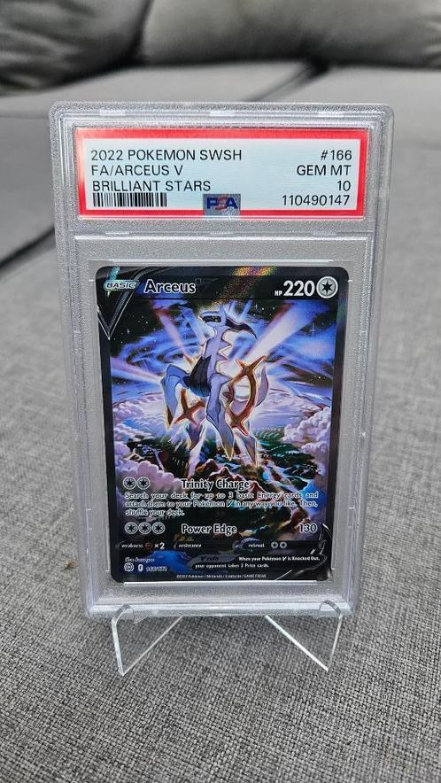 Arceus V 166 Brilliant Stars PSA 10, Hobby en Vrije tijd, Verzamelkaartspellen | Pokémon, Nieuw, Losse kaart, Foil, Ophalen