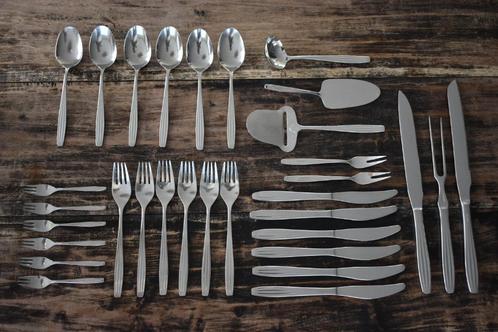 Gero Zilmeta 526 Sarabande 6 personen diner cassette taartse, Huis en Inrichting, Keuken | Bestek, Gebruikt, Bestekset, Rvs of Chroom