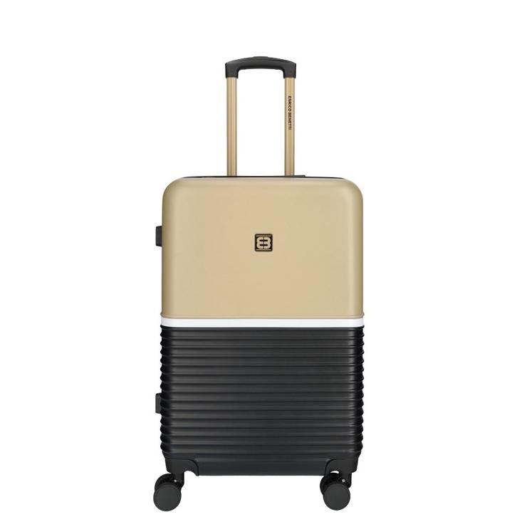 Enrico Benetti - Princetown Middel (Zwart-Camel) | 65x45x26, Sieraden, Tassen en Uiterlijk, Koffers, Nieuw, Hard kunststof, 60 tot 70 cm