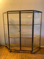 Vitrine kastje messing pronkkastje, Huis en Inrichting, Kasten | Vitrinekasten, Minder dan 50 cm, Ophalen of Verzenden, Zo goed als nieuw