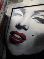 Marilyn Monroe Schilderij 50x50cm met Lijst, Ophalen of Verzenden