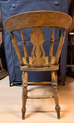 Set van 6. Antieke engelse eetkamerstoelen, Huis en Inrichting, Bruin, Ophalen of Verzenden, Hout, Windsor