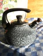 emaille fluitketel/ waterketel/ kan grijsgewolkt email, Antiek en Kunst, Antiek | Emaille, Ophalen of Verzenden