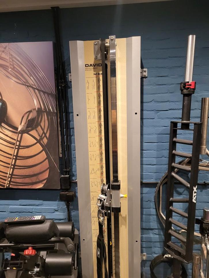 2x Wandmontage Verstelbare Pulley - Cable Crossover, Sport en Fitness, Fitnessapparatuur, Gebruikt, Krachtstation, Armen, Benen