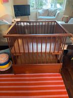 Vintage houten box met lade & boxkleed, Kinderen en Baby's, Boxen, Ophalen, Zo goed als nieuw, Rechthoekig, In hoogte verstelbaar