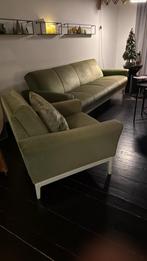 Retro bank en stoelen set, Huis en Inrichting, Ophalen, Gebruikt, Stof