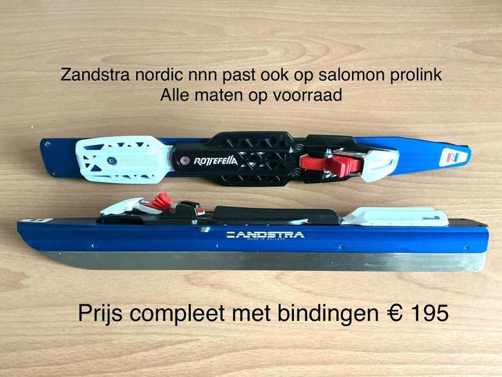 Zandstra Nordic Clicknoorijzers past op salomon prolink, Sport en Fitness, Schaatsen, Nieuw, Noren, Zandstra, Ophalen of Verzenden