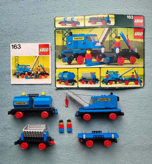 Lego trein hijskraan, tank, rails, kiepbak wagon (set 163), Kinderen en Baby's, Speelgoed | Duplo en Lego, Gebruikt, Lego, Complete set