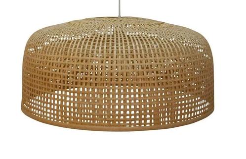 VT Wonen bamboe hanglamp zgan, Huis en Inrichting, Lampen | Hanglampen, Zo goed als nieuw, 50 tot 75 cm, Ophalen