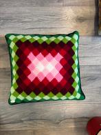 Nieuw Granny Square Kussen, Ophalen of Verzenden, Nieuw, Groen, Vierkant