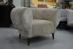 Royale ronde luxe fauteuil ELEFAN PTMD velours beige, Ophalen, Zo goed als nieuw, Stof, 100 tot 125 cm