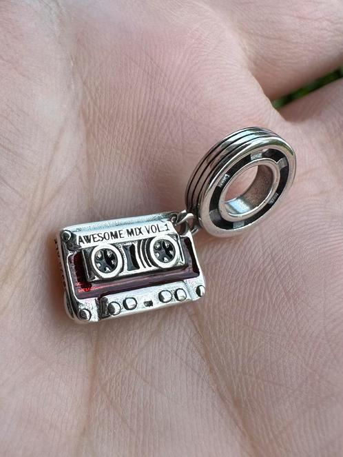 Zilveren S925 Bedel Audio Cassette – Guardian of the Galaxy, Sieraden, Tassen en Uiterlijk, Bedels, Nieuw, Overige merken, Zilver