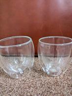 Dubbelwandige koffieglazen 2 x, Huis en Inrichting, Keuken | Servies, Glas of Glazen, Ophalen of Verzenden, Overige stijlen, Glas