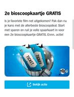 Spaarkaarten AH: 2e bioscoopkaartje gratis, Tickets en Kaartjes, Drie personen of meer, Kortingsbon, Overige typen