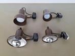 4st vintage Evolux design railspot rail-spots lamp lampen, Huis en Inrichting, Lampen | Spots, Metaal of Aluminium, Ophalen of Verzenden