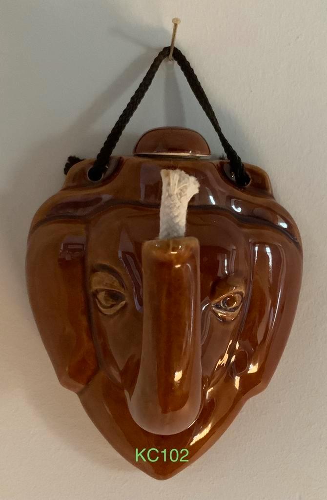 Olifant Wandlamp - Keramiek, Sieraden, Tassen en Uiterlijk, Kettinghangers, Gebruikt, Overige materialen, Bruin, Dier, Ophalen of Verzenden