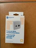 Hirschmann Coax & Data Wandcontactdoos, Doe-het-zelf en Verbouw, Ophalen of Verzenden, Nieuw, Stopcontact