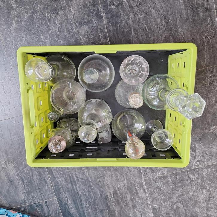 Glazen Karaffen en Decoratieve Glazen, Antiek en Kunst, Antiek | Glas en Kristal, Ophalen of Verzenden