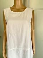 J402 Opus: maat 42=L linnen+katoen jurkje jurk wit, Kleding | Dames, Jurken, Wit, Maat 42/44 (L), Ophalen of Verzenden, Zo goed als nieuw