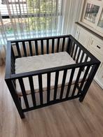 Babybox met matras, hoeslakens en boxkleed, Ophalen, Gebruikt, Rechthoekig, In hoogte verstelbaar