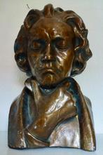 Buste van Ludwig von Beethoven in brons-gepatineerd gips., Antiek en Kunst, Kunst | Beelden en Houtsnijwerken, Verzenden