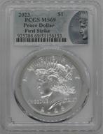 USA S 1.00 Peace Dollar - First Strike  PCGS MS69, Postzegels en Munten, Munten | Amerika, Ophalen of Verzenden, Noord-Amerika