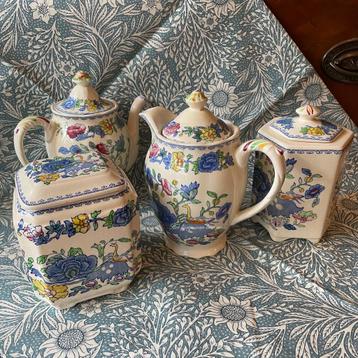 Engels antieke theebussen & kannen set Mason’s Regency beschikbaar voor biedingen